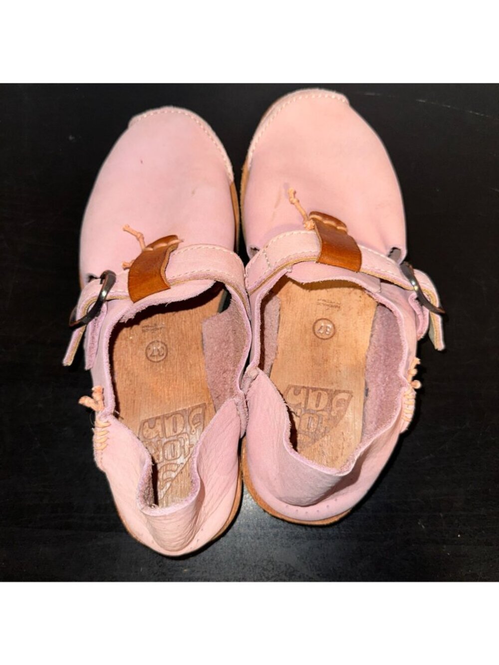 Satorisan Benirras Womens 37 US 6.5 Pink Leather Premium Slip On Sandal Shoes - Picture 6 of 9